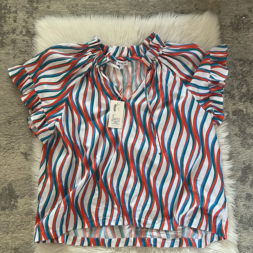 NWT ✨Paolita gorgeous striped blouse